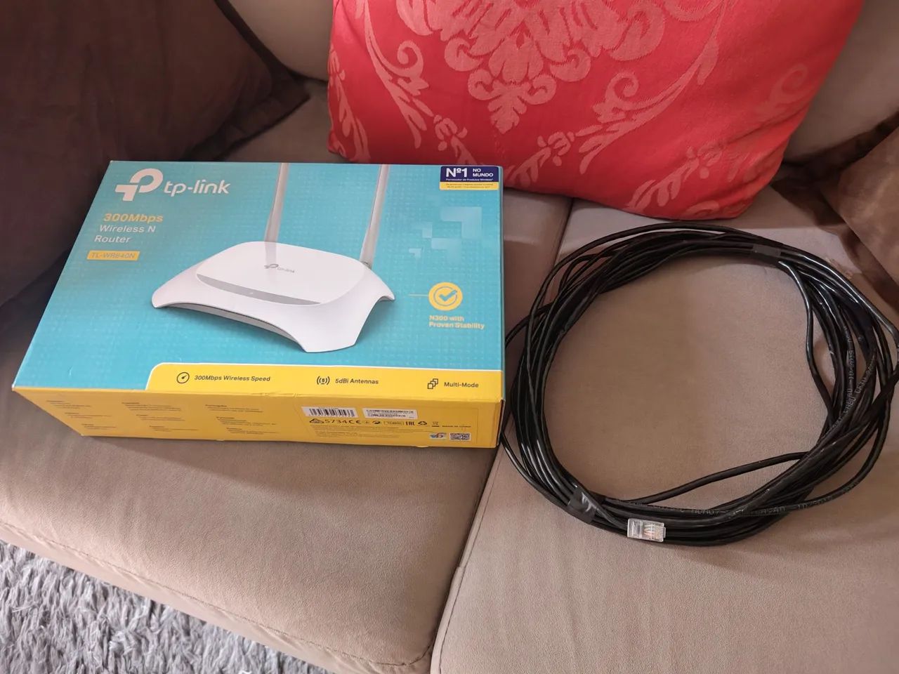 Roteador Tp -link 300MB + 15M Cabo