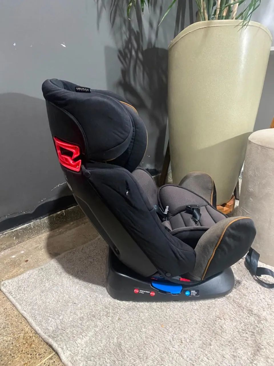 CADEIRINHA VEICULAR INFANTIL BEBE PRETO E CINZA - Foto 4