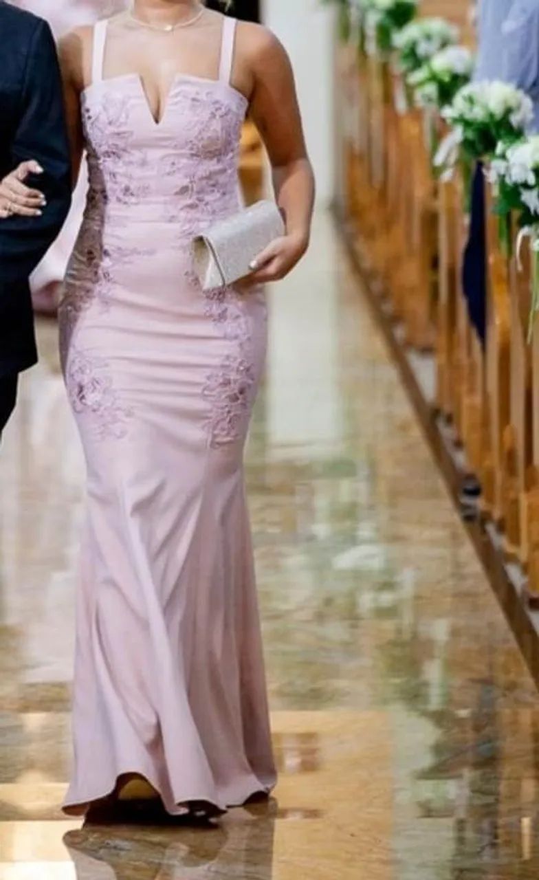 Vestido Rosa Claro Tamanho "P" - Foto 2