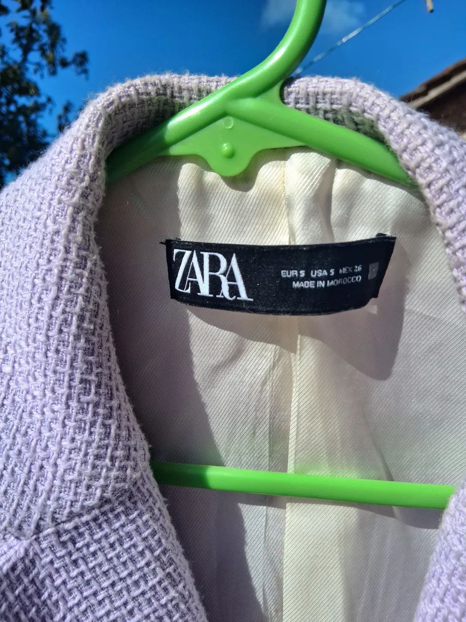 blazer feminino zara lilás p - Foto 3