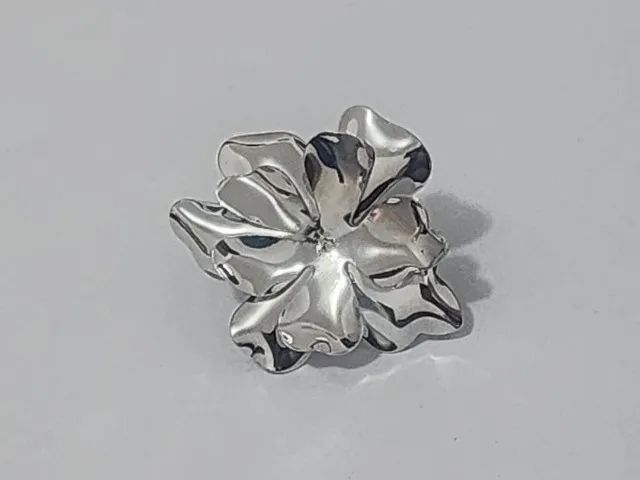 Anel Flor de metal ajustável novo - Foto 2