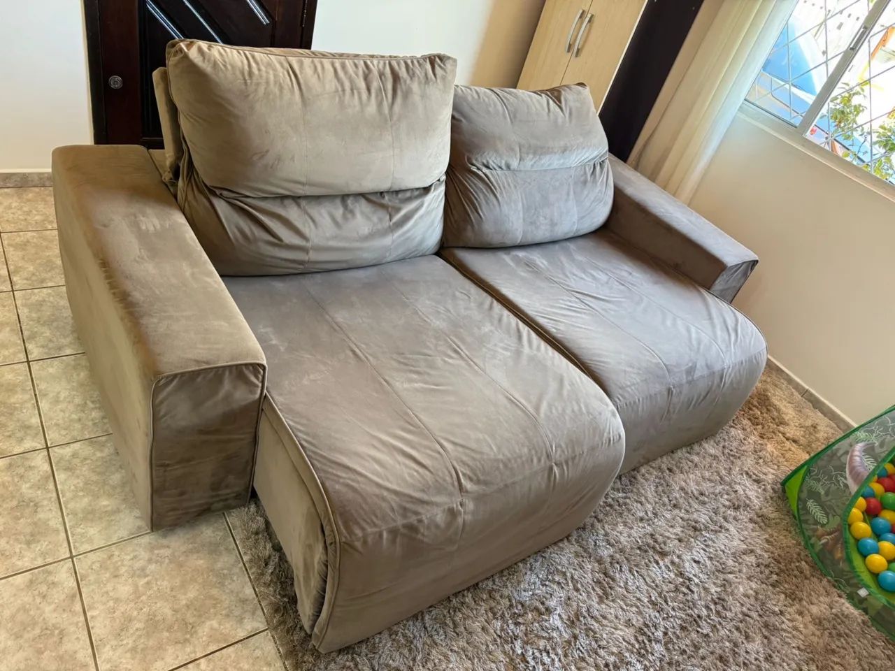 Sofá retrátil marrom  - Foto 4