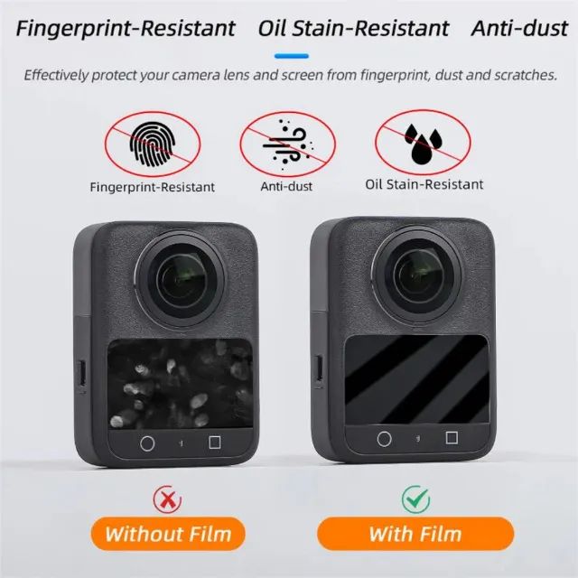 Kit Protetor (1 Película Pro Dji Osmo 360 Camera Action Cam + 1 Proteção Resina Hidrogel) - Foto 3