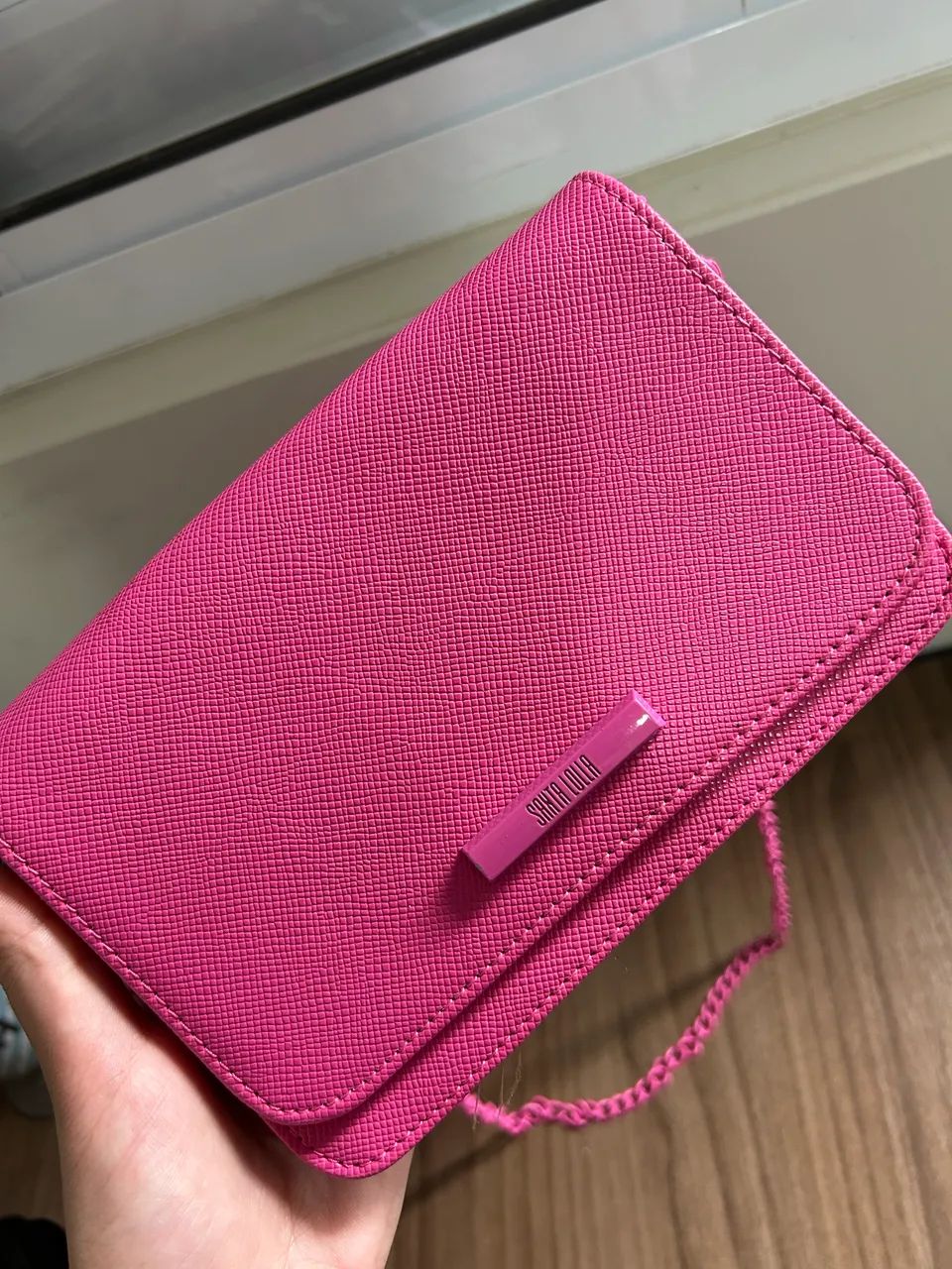 Bolsa Santa Lolla pequena rosa - Foto 3
