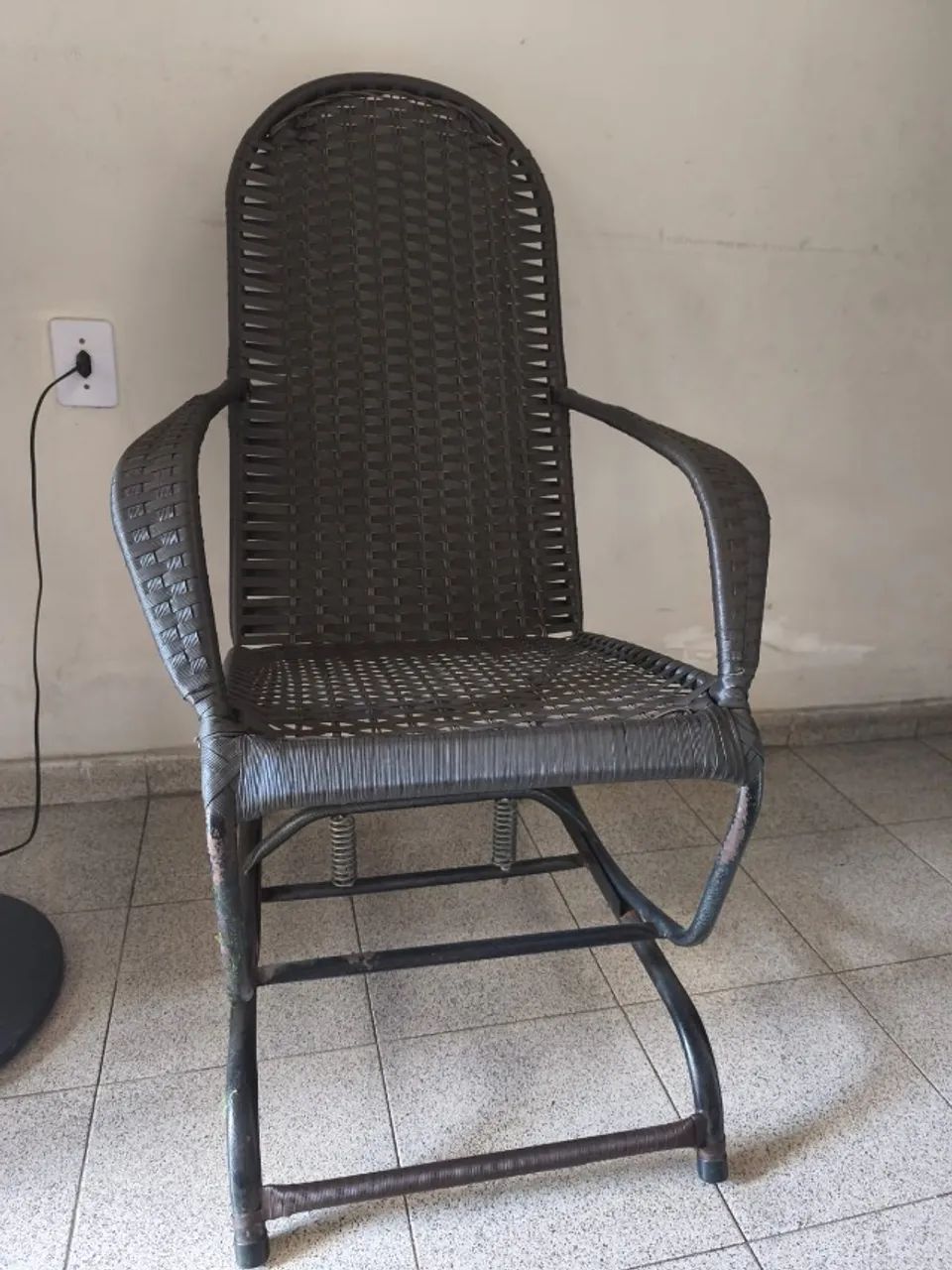 Cadeira de balanço (vime) - Foto 4