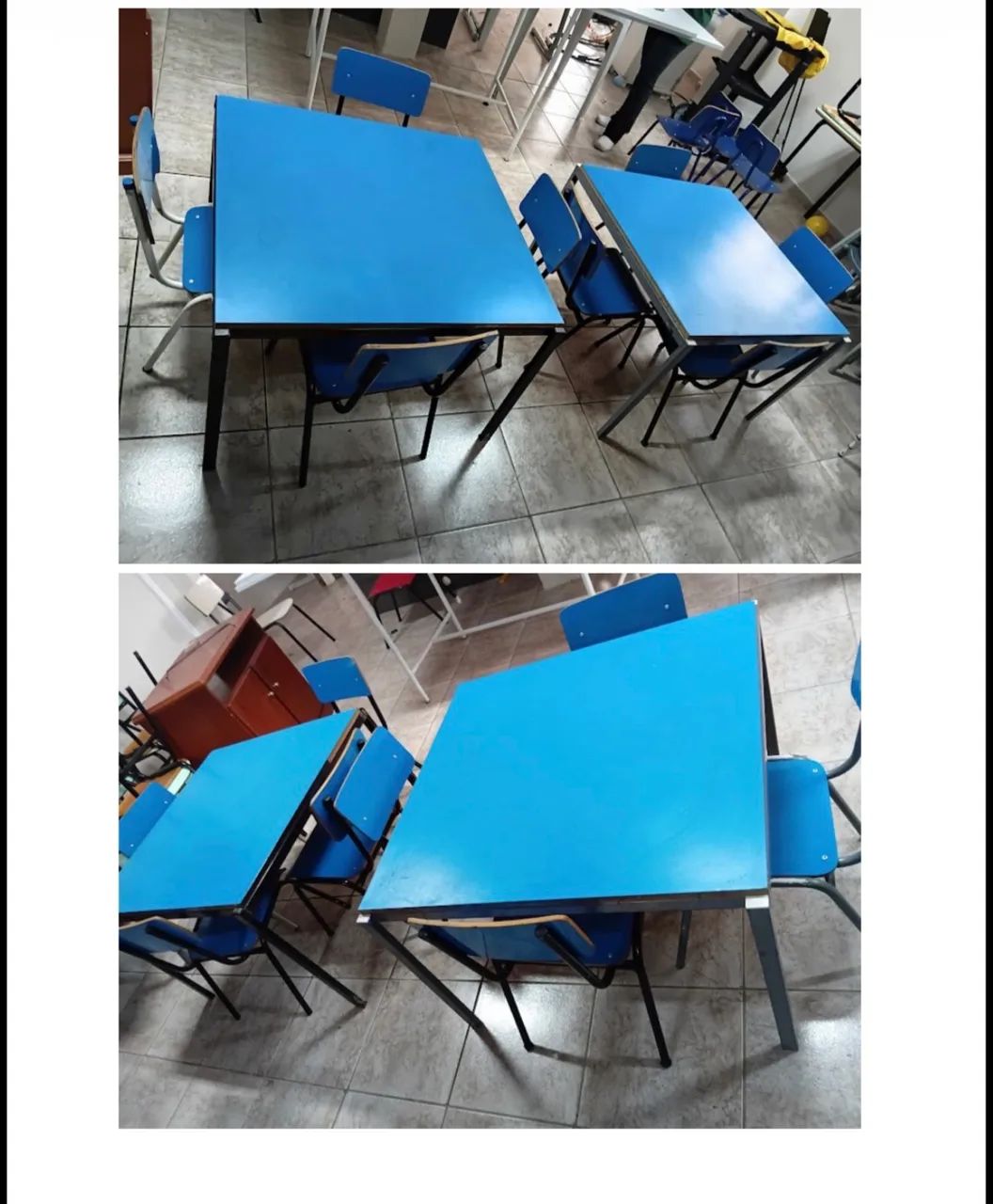 Jogo mesa com cadeiras escolares infantil 