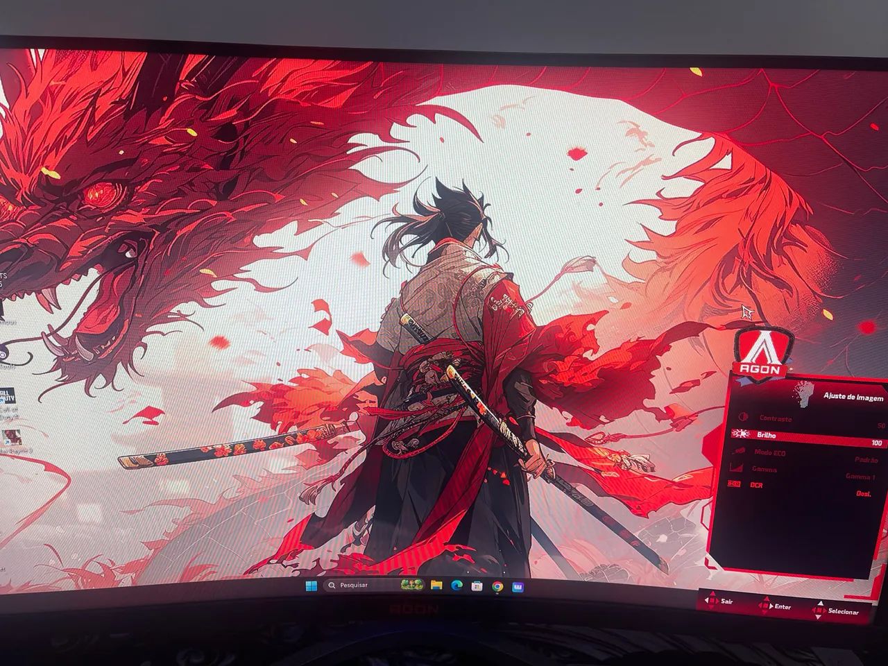 Monitor AGON AOC CURVO RGB 32 polegadas 1ms 165mhz  - Foto 2
