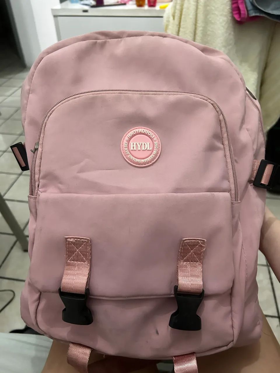 Mochila rosa grande