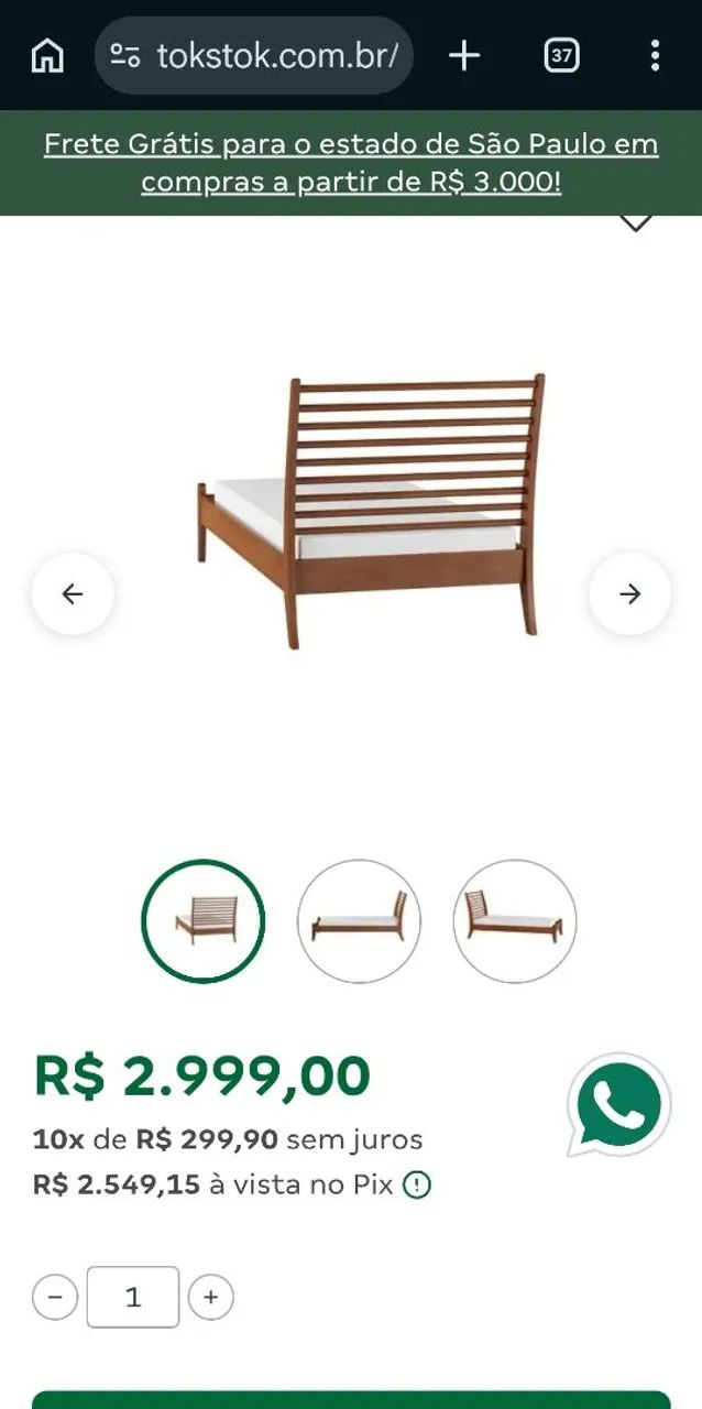 Cama solteirão tok stok - Foto 5