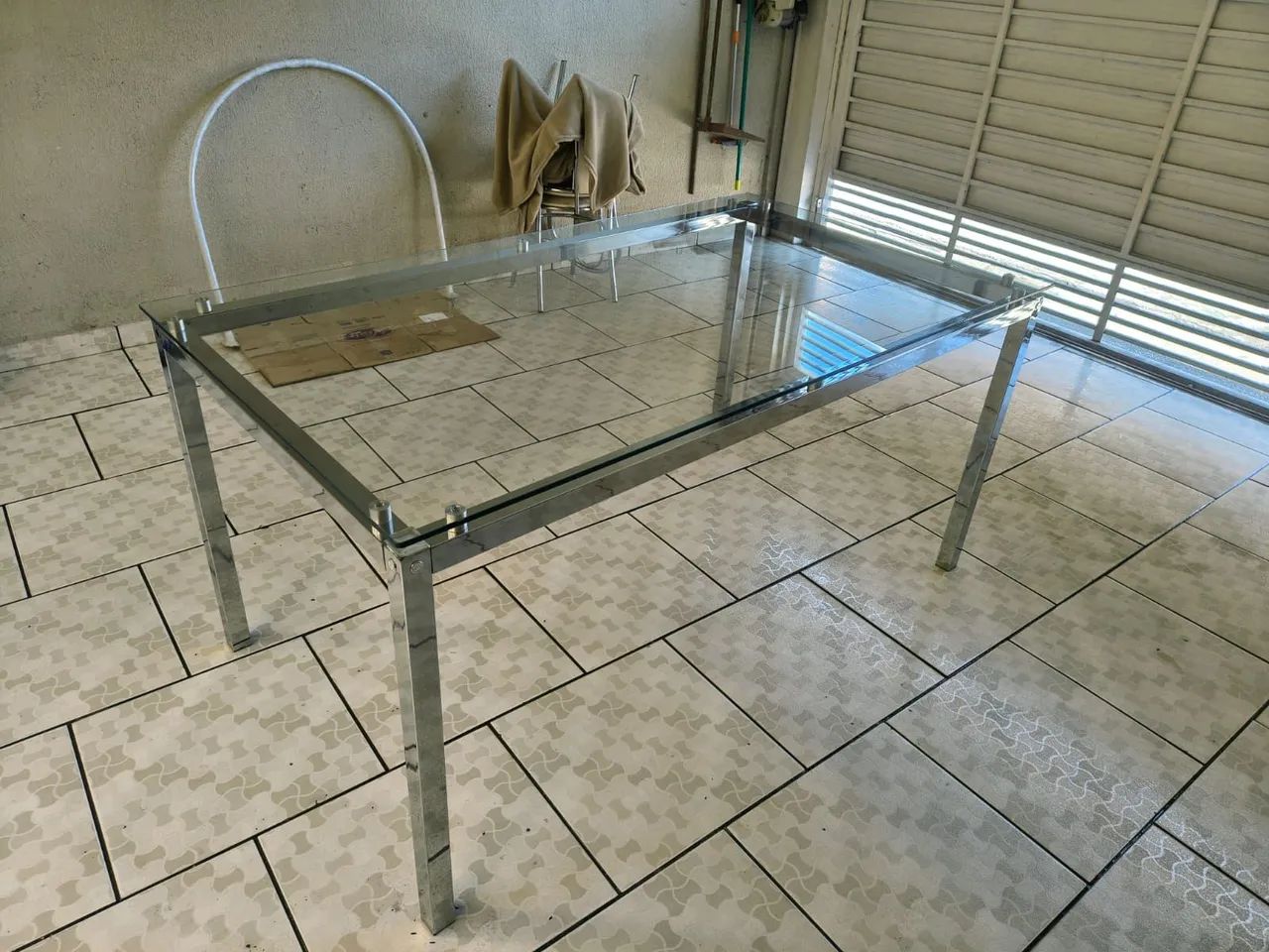 Mesa de Vidro Retangular