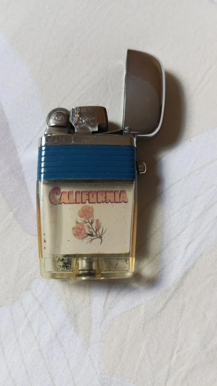 Isqueiro Antigo Scripto À Fluído Atlas California #
