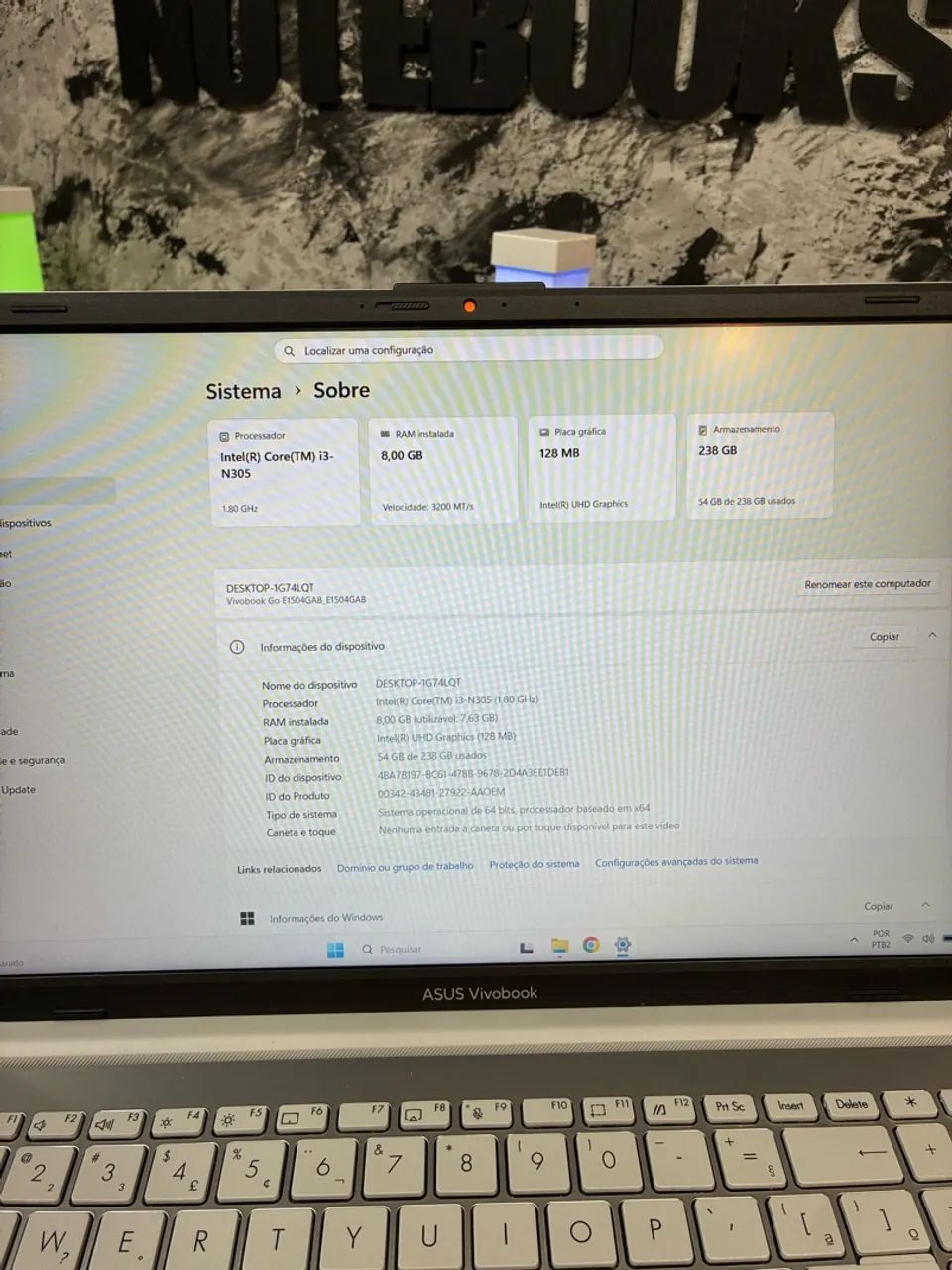 Notebook i3 12ger/8gb/256gb ssd - Foto 5