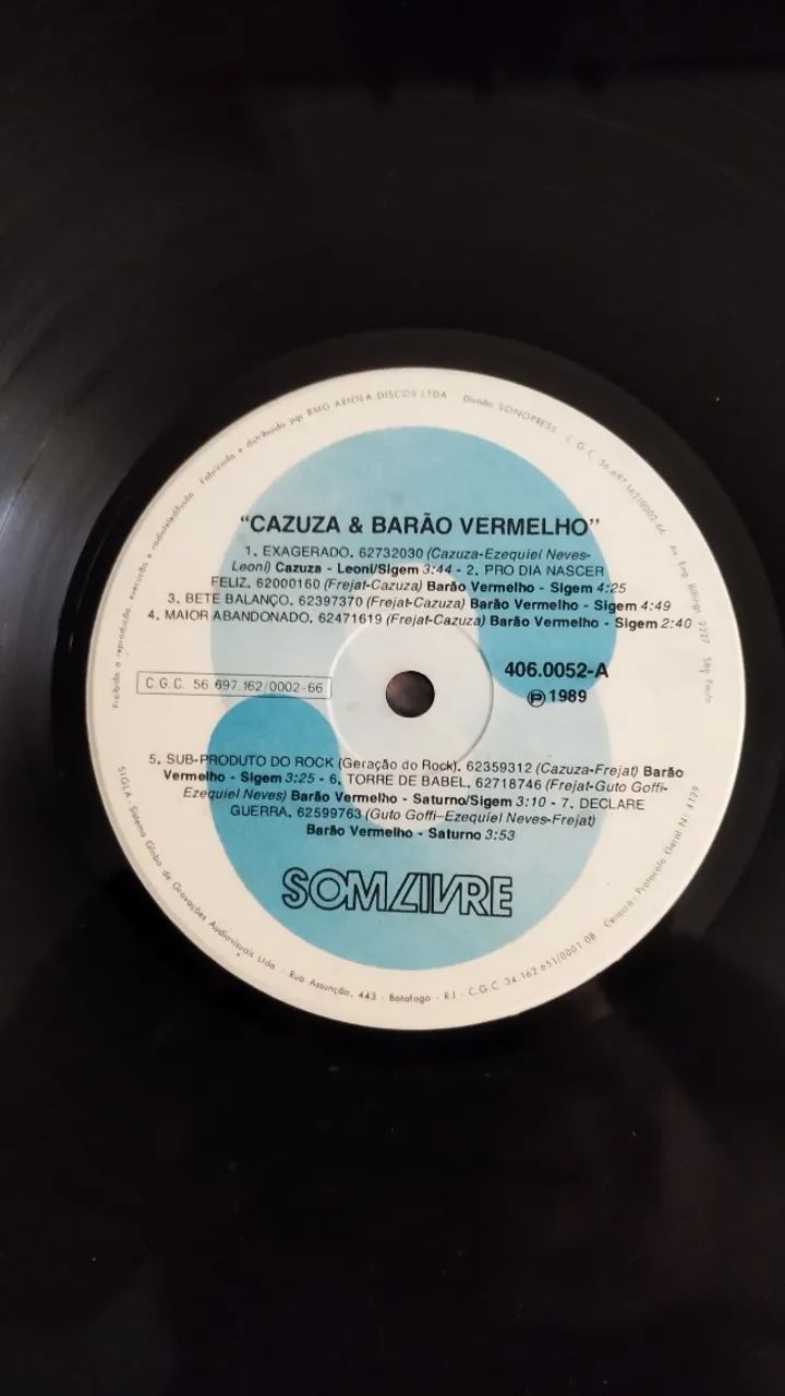 LP Vinil Cazuza & Barão Vermelho - Melhores Momentos (1989) VG+/EX - Foto 5