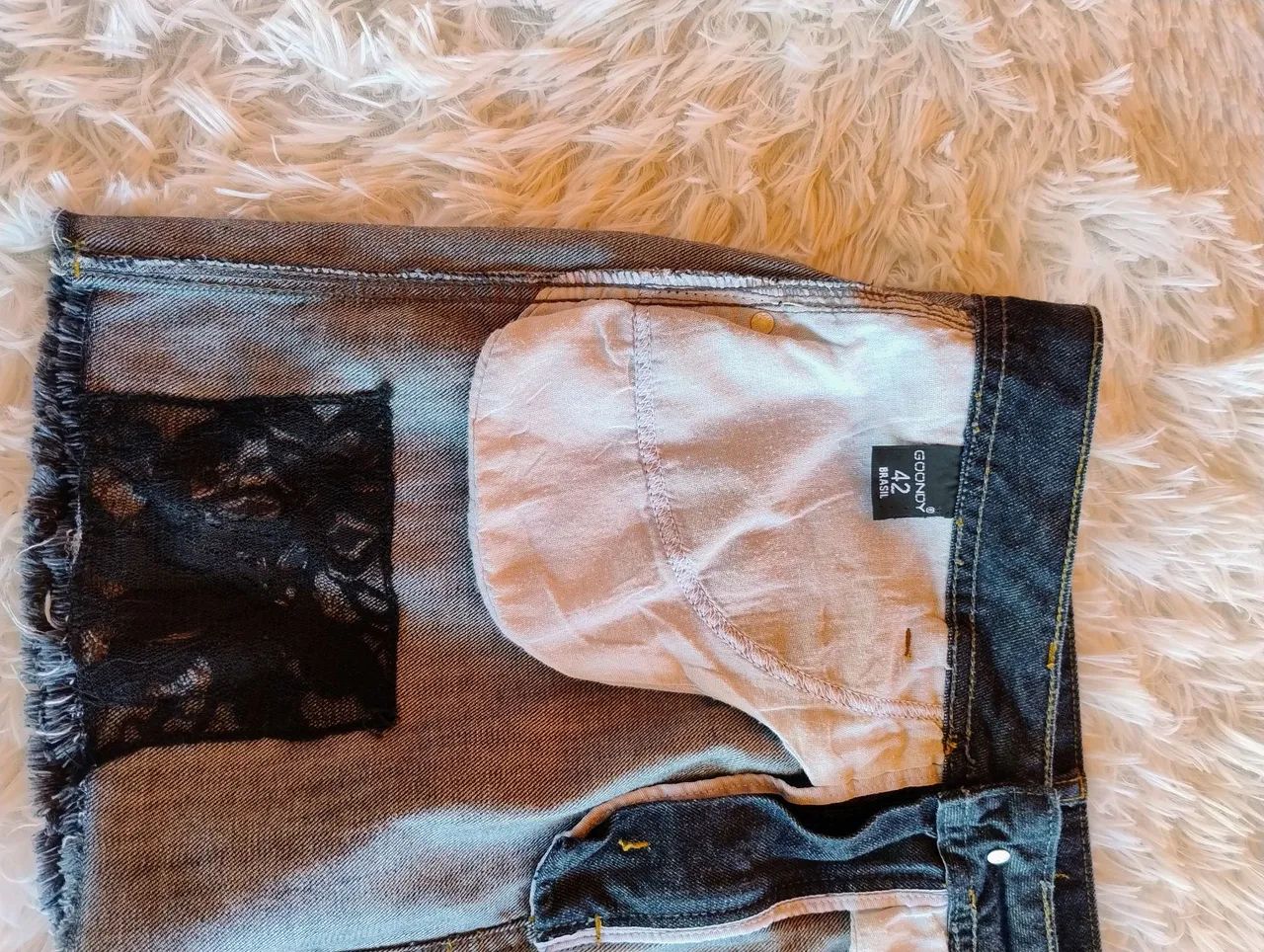 Saía Jeans Goondy Denim Lovers 42 - Foto 5