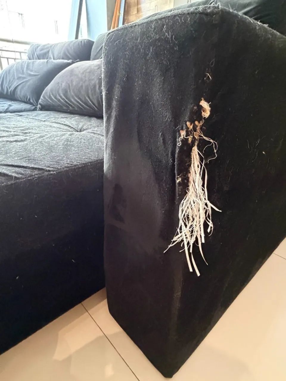 Sofá Retrátil 2,60m Preto | Grande e Confortável - Usado - Foto 3