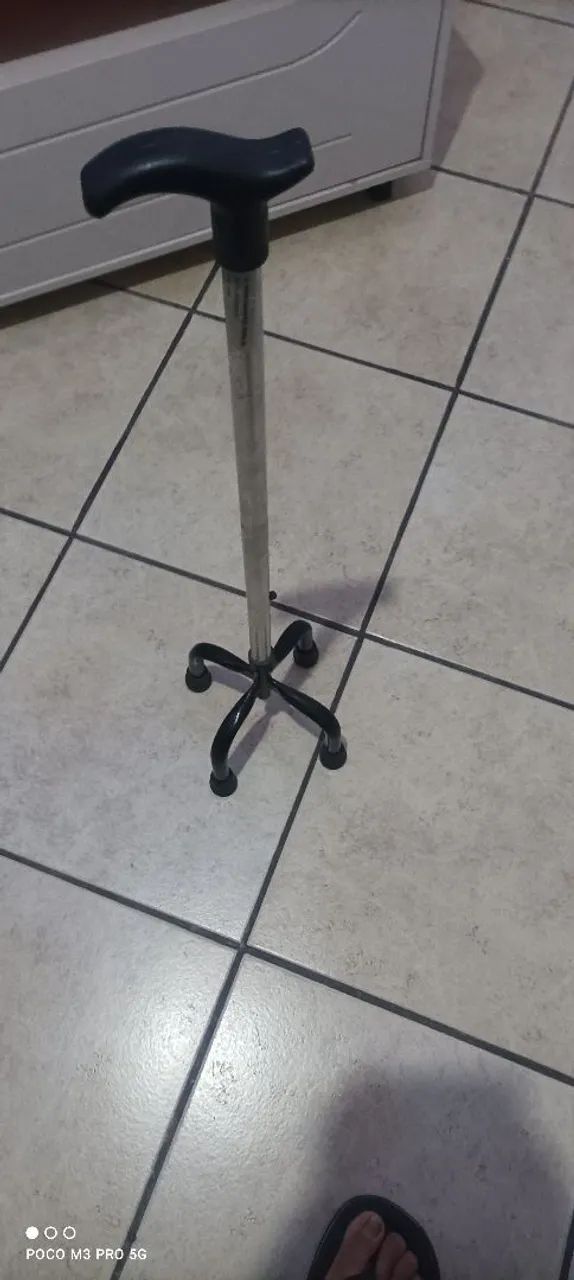 Bengala de 4 pontas de alumínio. - Foto 3