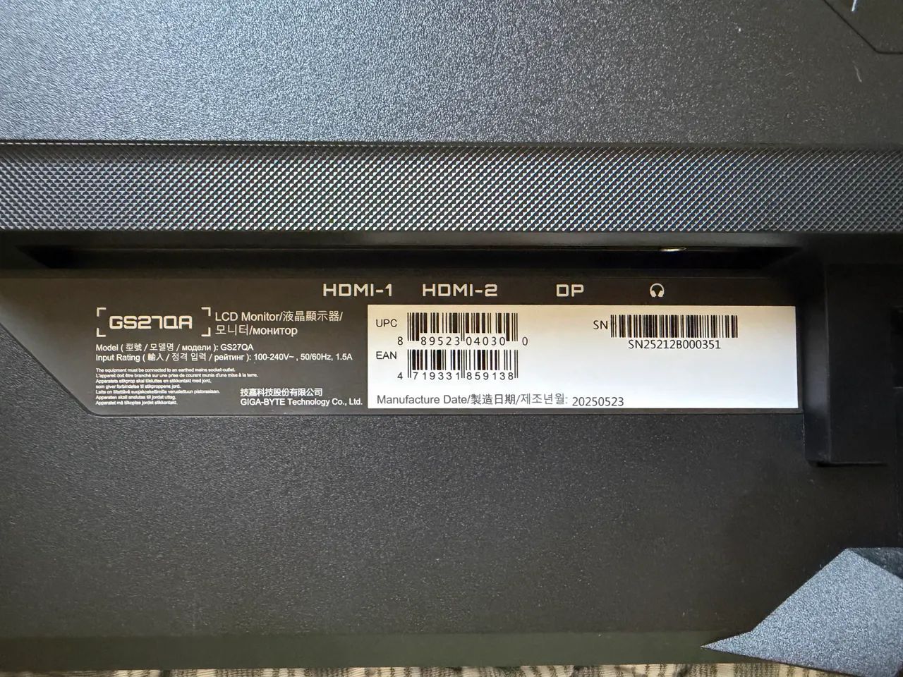 Monitor Gigabyte GS27QA LCD IPS QHD 180Hz HDR 1ms, G-Sync e FreeSync - Foto 2