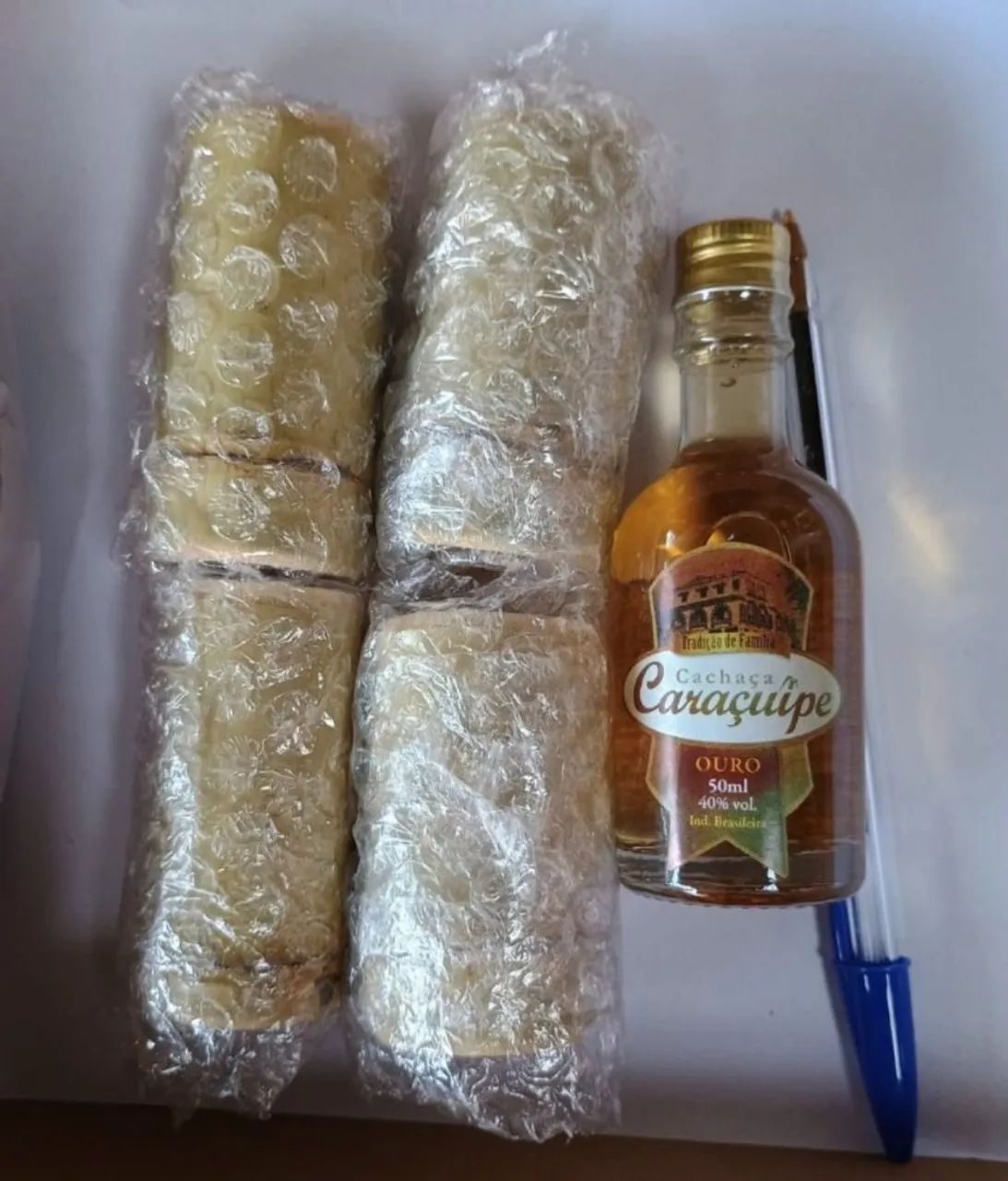4 Copos de bambu aperitivo presente 
