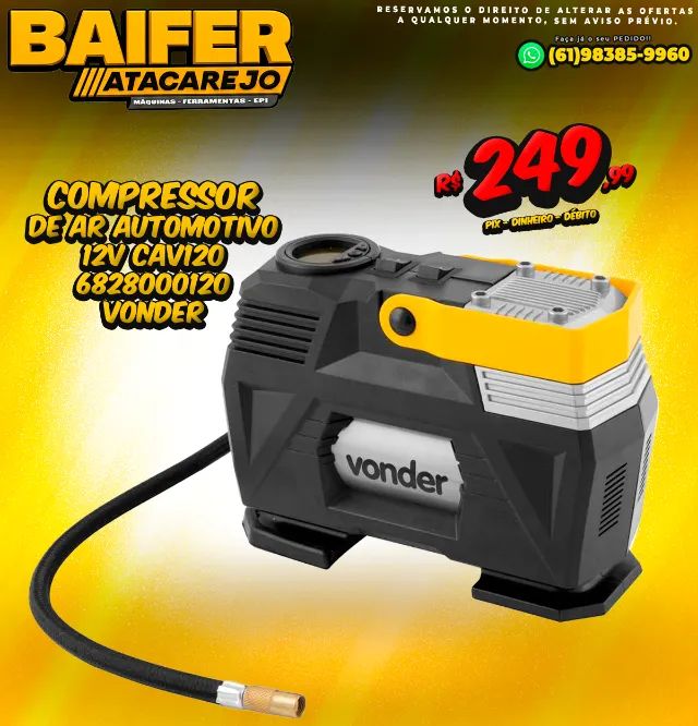 Compressor de Ar Automotivo 12v CAV120 6828000120 Vonder