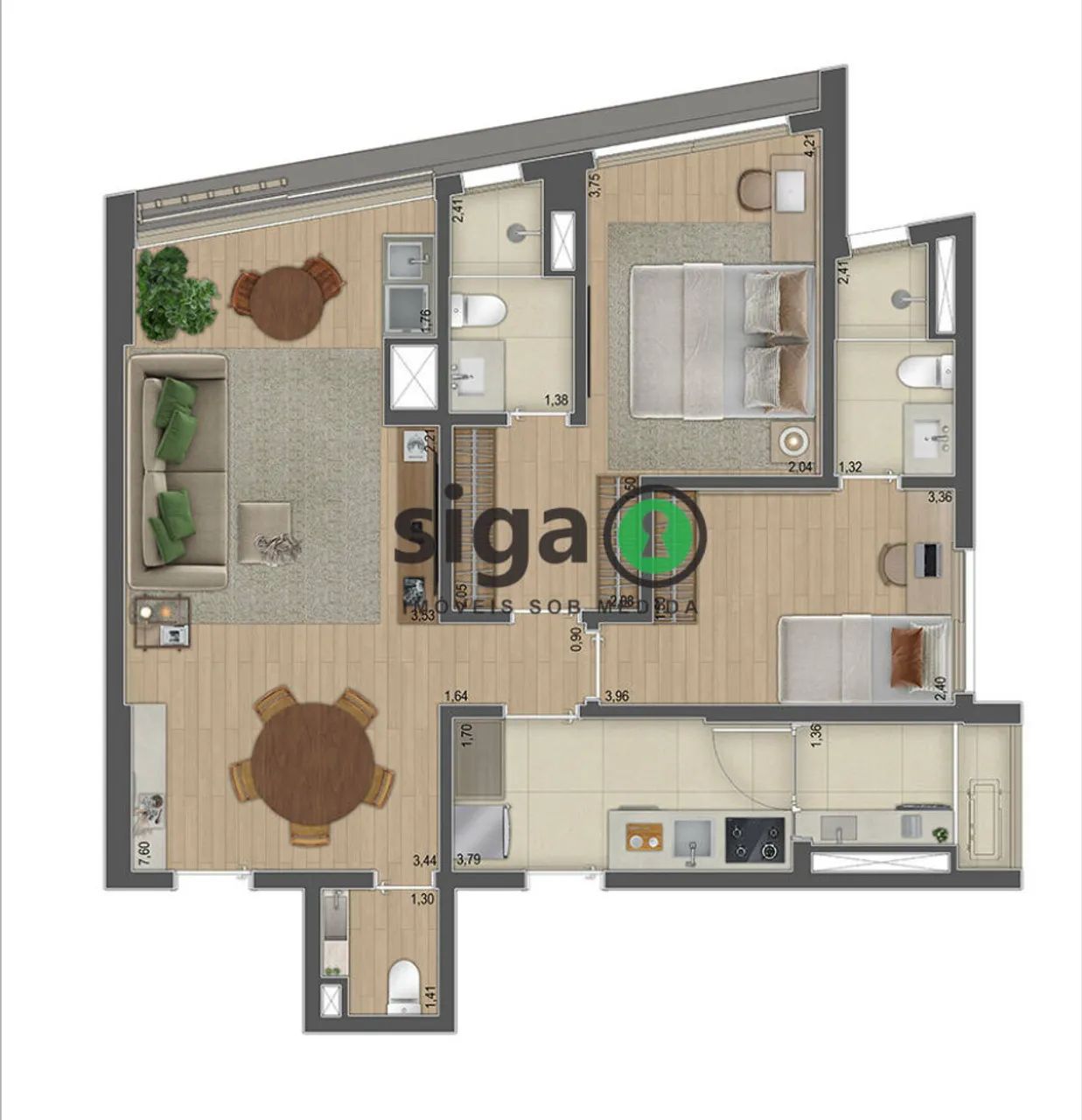 OMA 909 Pinheiros: 82m² de amplitude e sofisticação - Foto 3