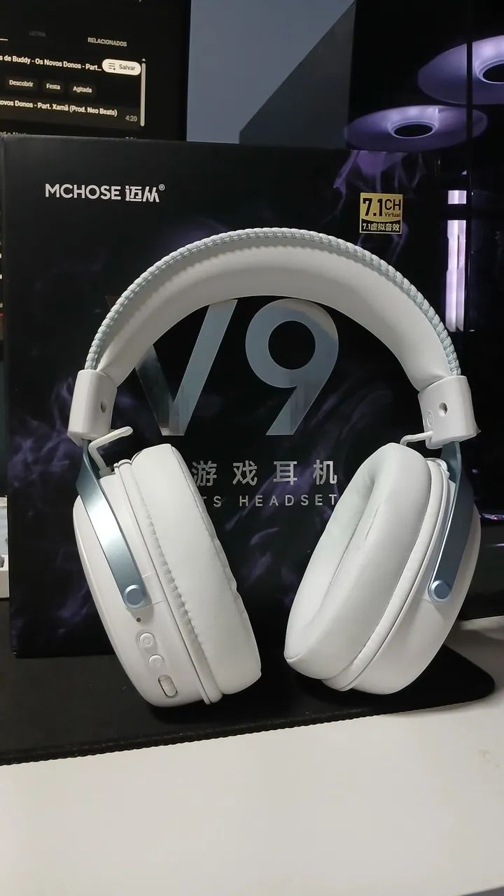 HEADSET GAMER MCHOSE V9 PRO WHITE - Foto 3