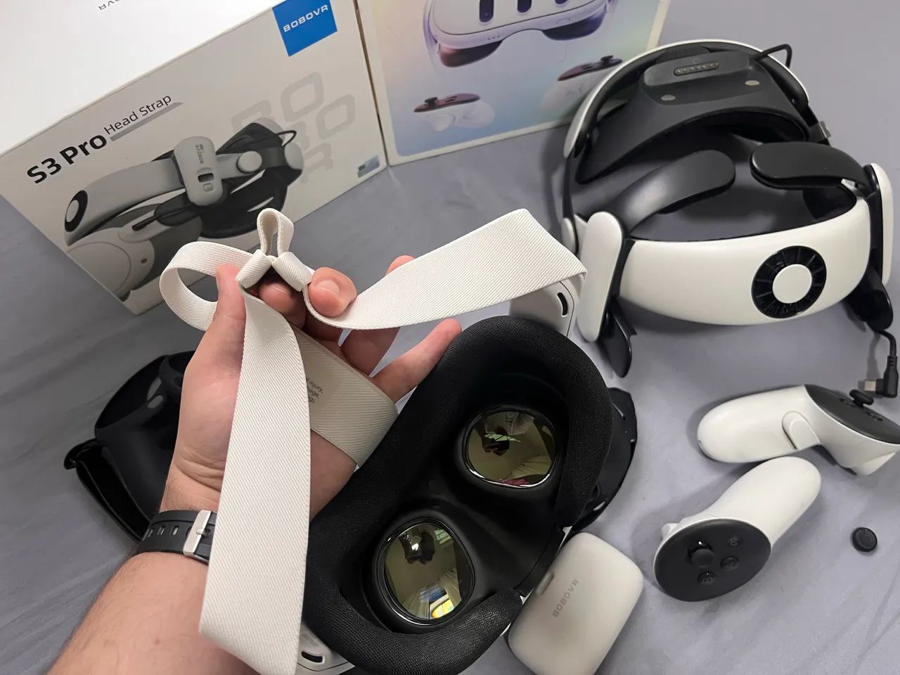 その他 K719  Quest 3 512GB VR BOBOVR S3PRO META QUEST 3 512GB + BOBOVR S3 PRO | Óculos VR | Semi-Novo