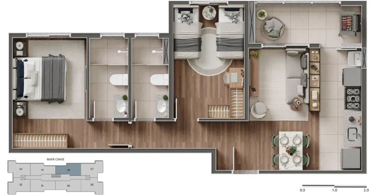 PLANTA 60m²