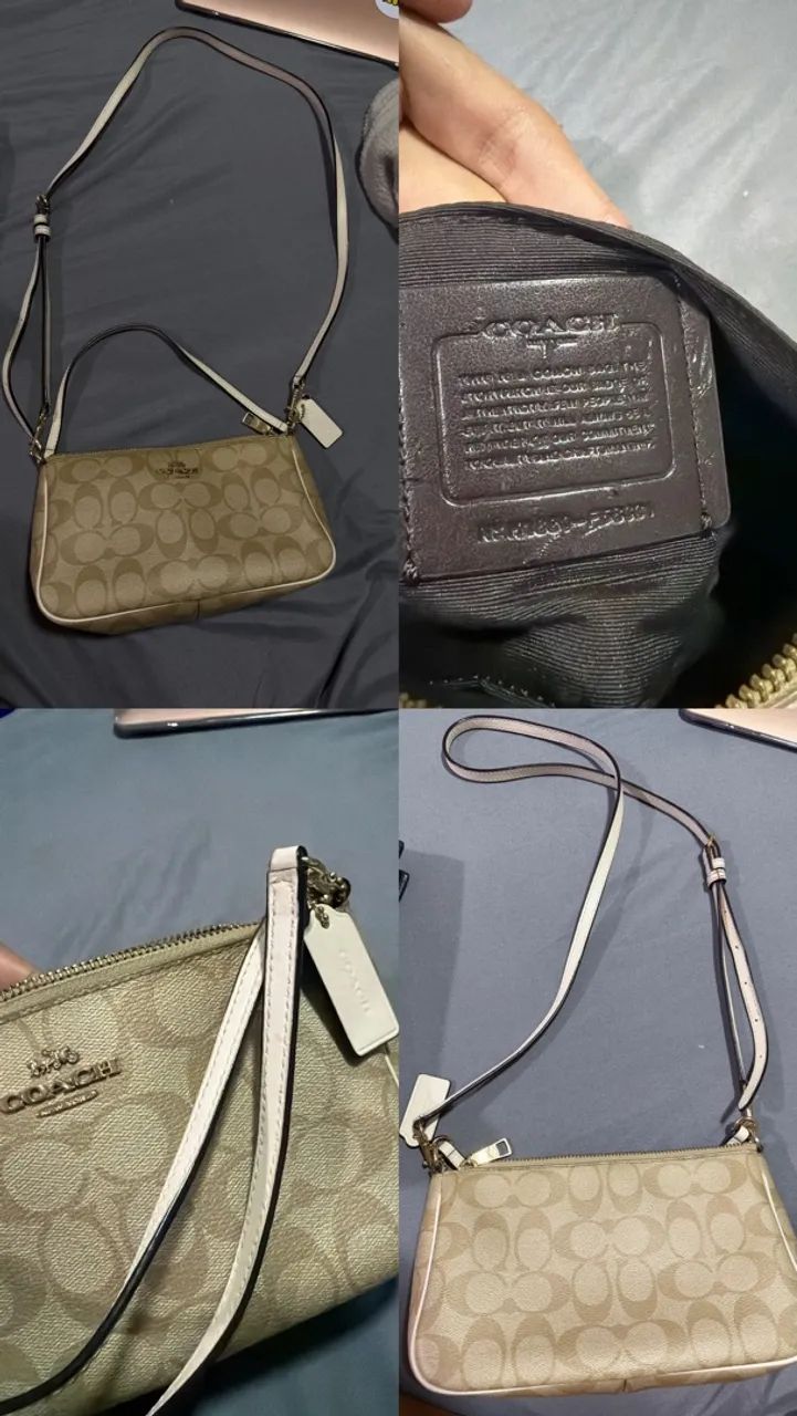 Bolsa coach bege com duas alças  - Foto 5