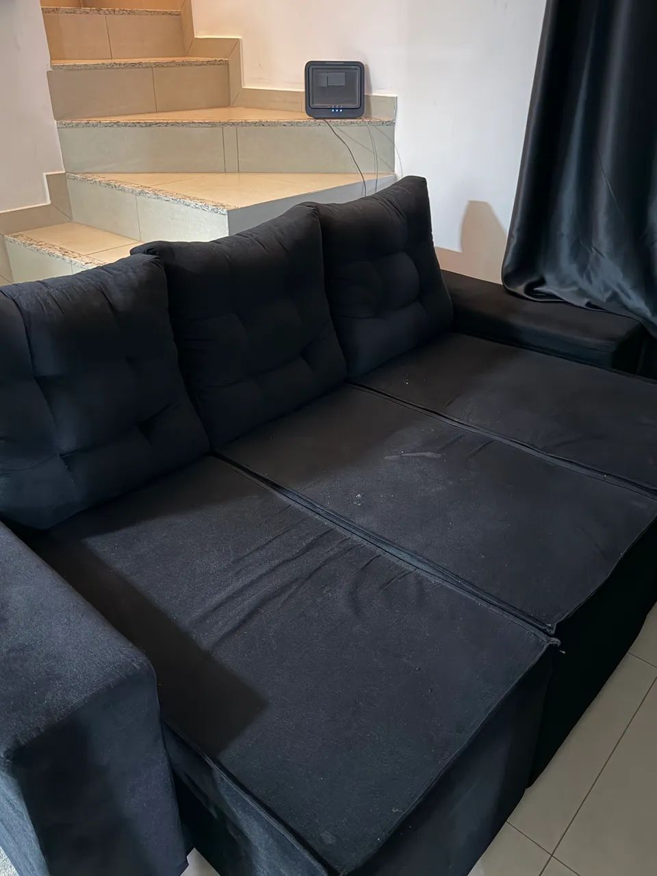 Sofá preto 3 lugares470063320118087681