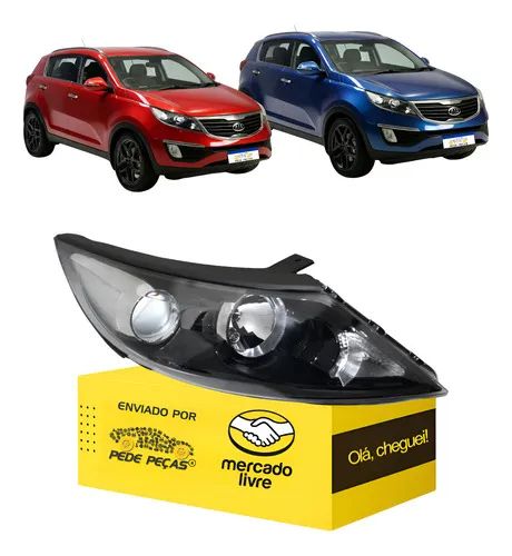 Farol Kia Sportage 2011 2012 2013 2014 2015 S/led Novo L.d Direito/passageiro