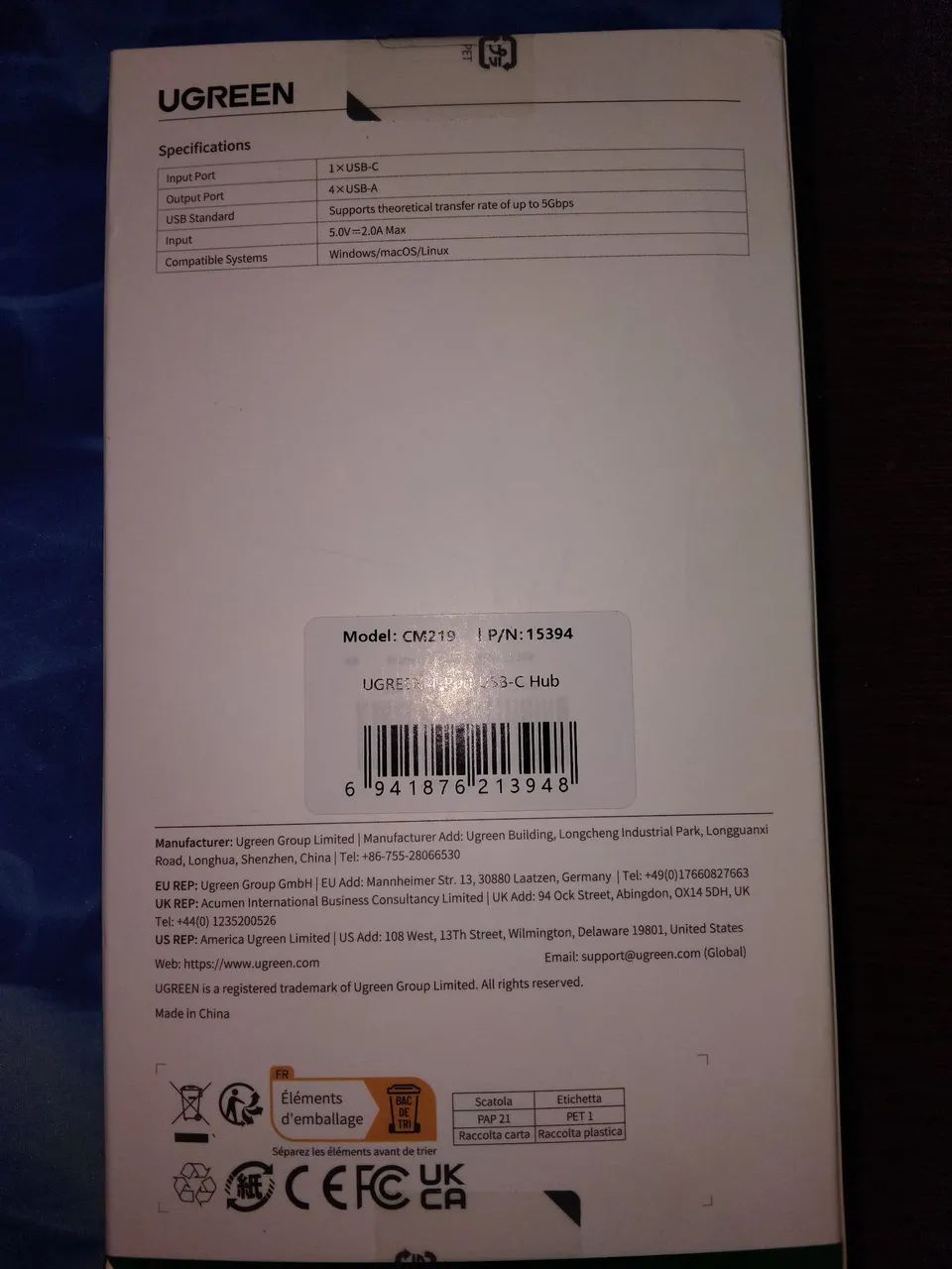 Hub USB-C UGREEN 4 Portas USB 3.0 5Gbps - Foto 4