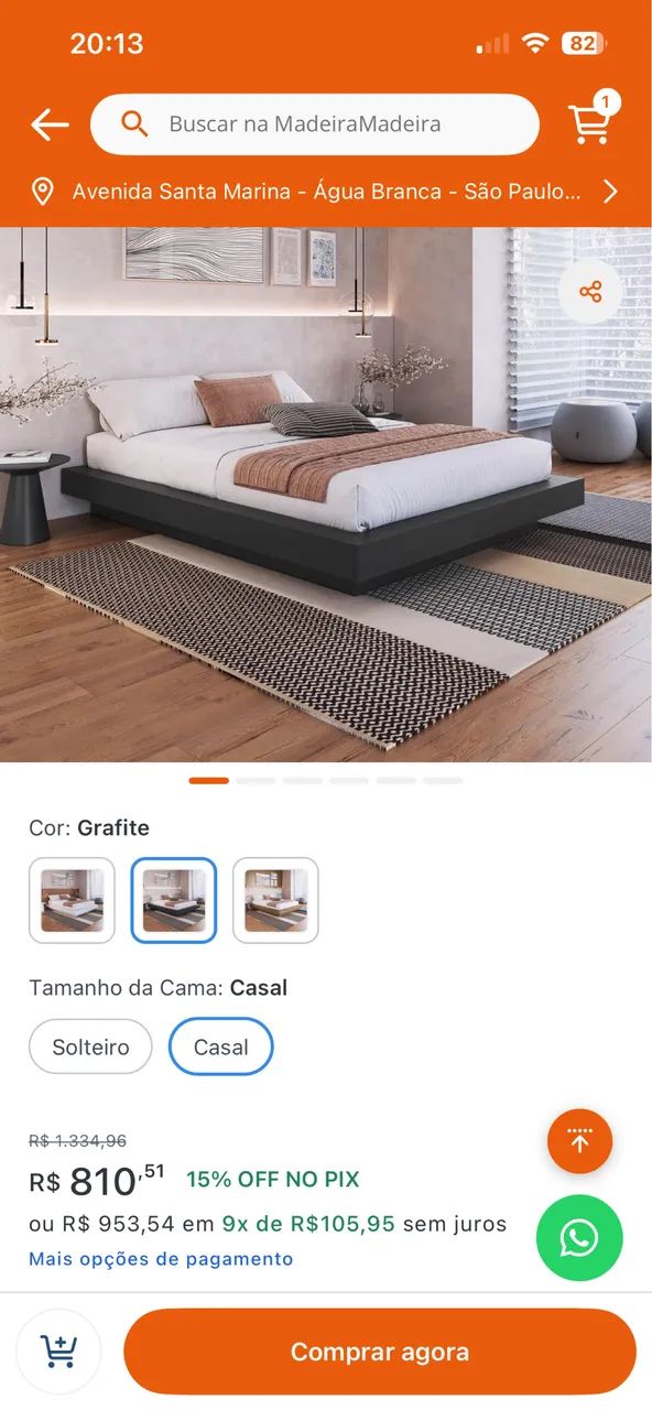 Base de Cama Queen Suspensa 