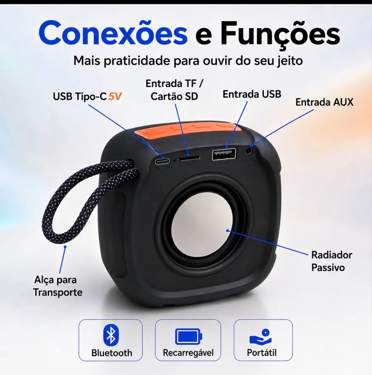 Caixa De Som Potente Bluetooth  - Foto 3