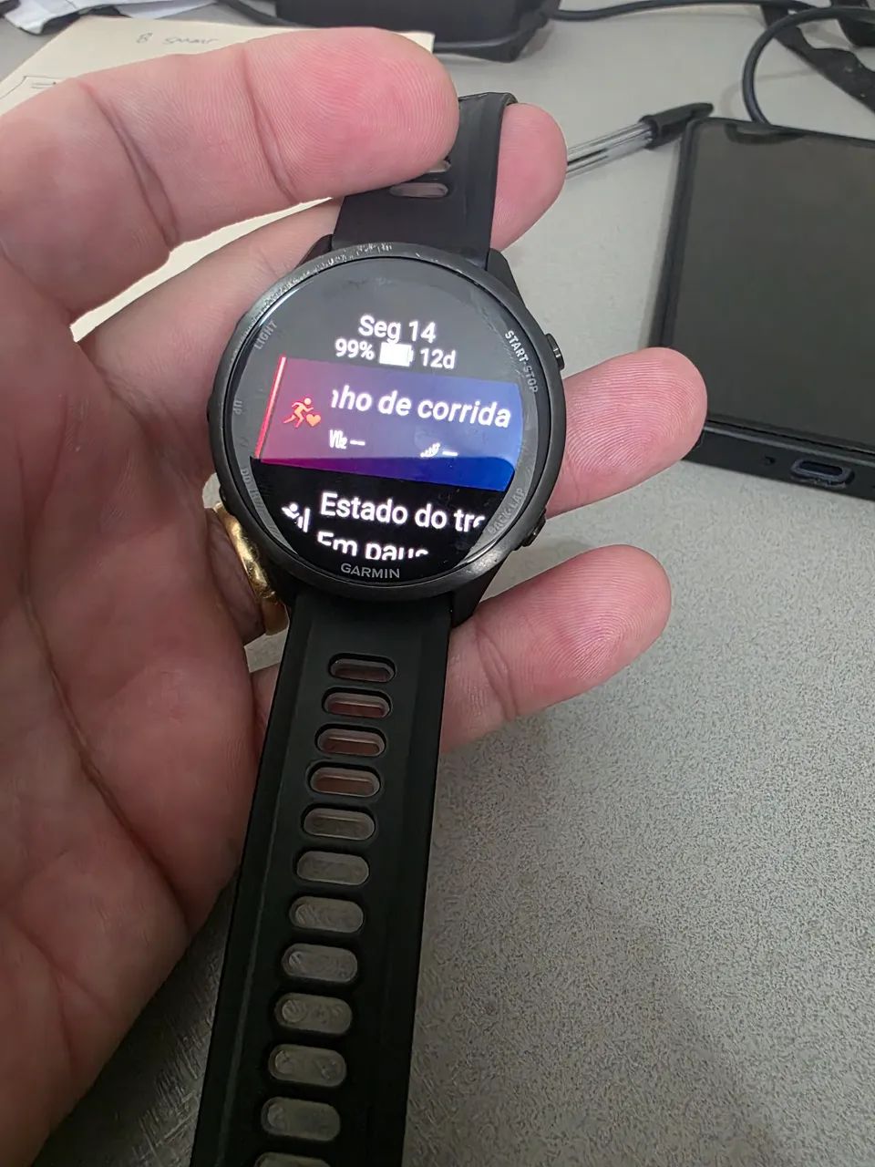 Relógio Smartwatch fererunner 970 com GPS e Lanterna - Foto 2