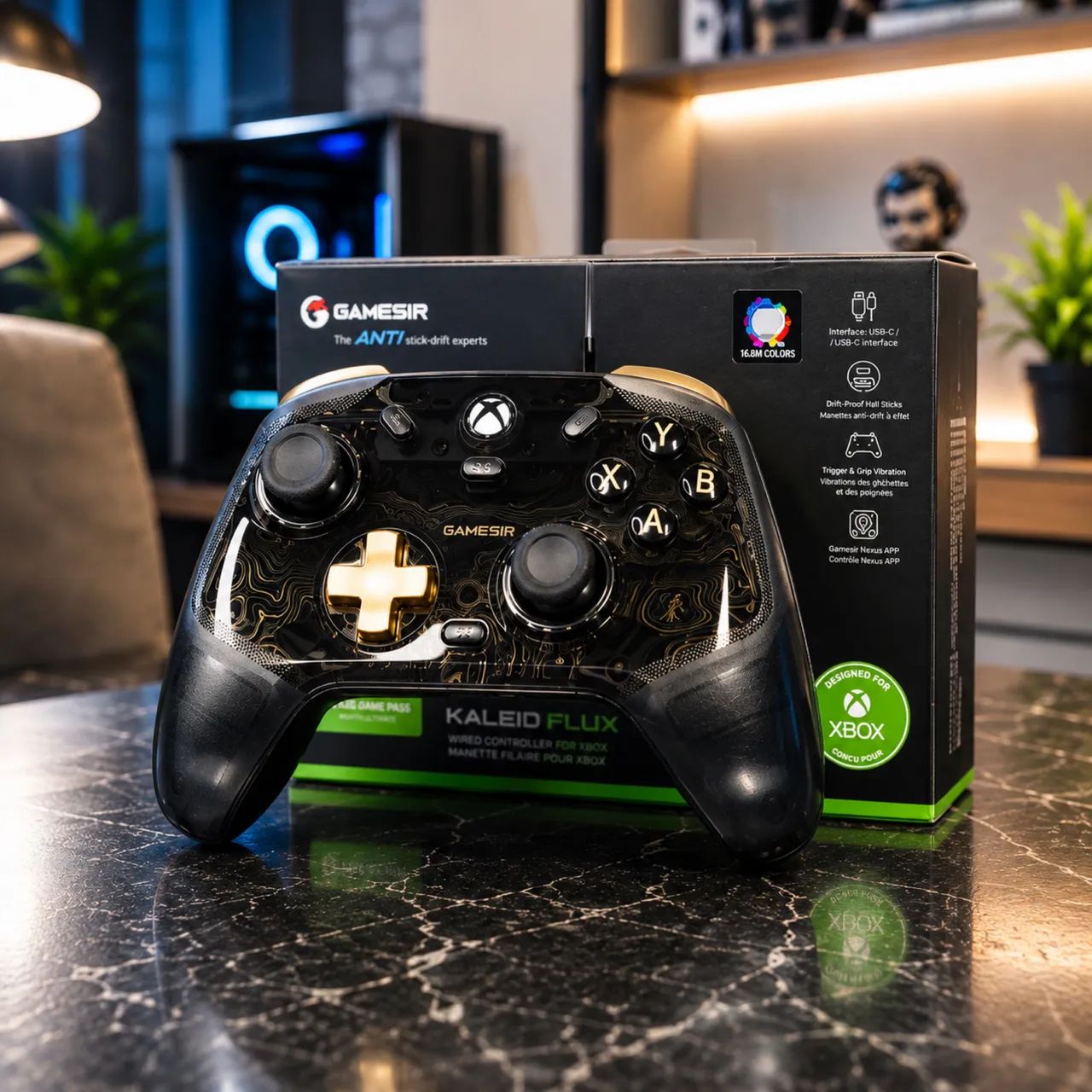 CONTROLE XBOX E PC GAMESIR KALEID FLUX. HALL EFFECT  ANTI-DRIFT - Foto 2