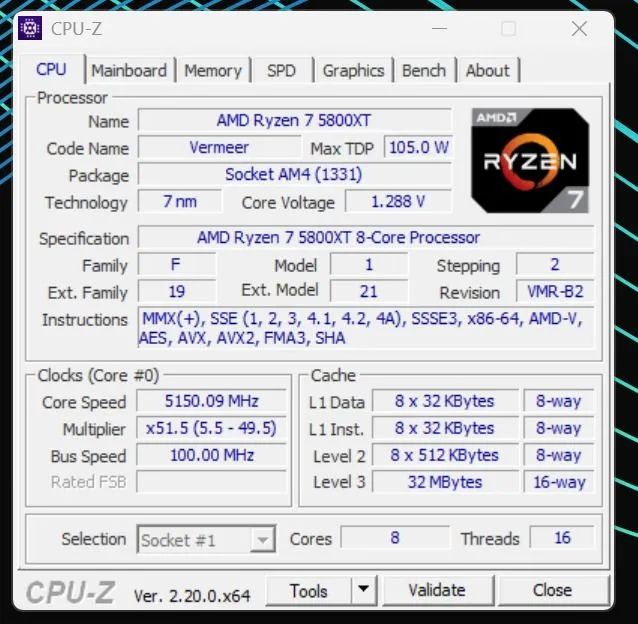 Ryzen 7 5800xt