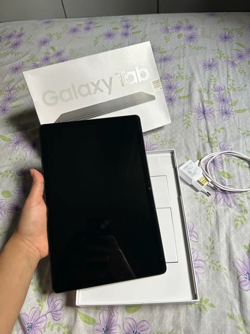 Tablet Samsung A9 na caixa