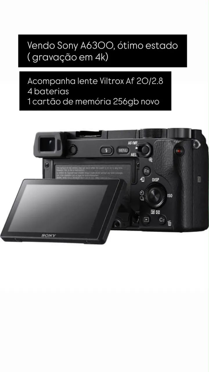 Câmera Sony A6300 ( gravação 4k)