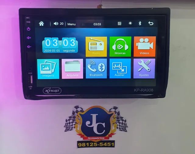 Central Multimídia Mp5 Automotivo Bluetooth 7'' Polegadas Rádio 2din  - Foto 3