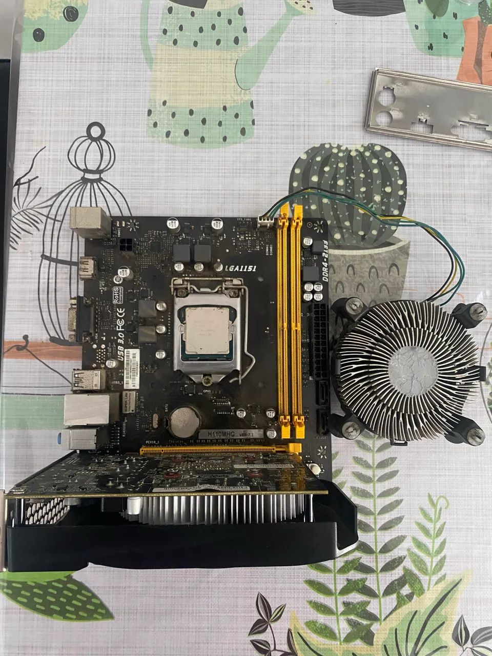 Kit I5-7400, placa mãe H110M, GTX 1050 ti