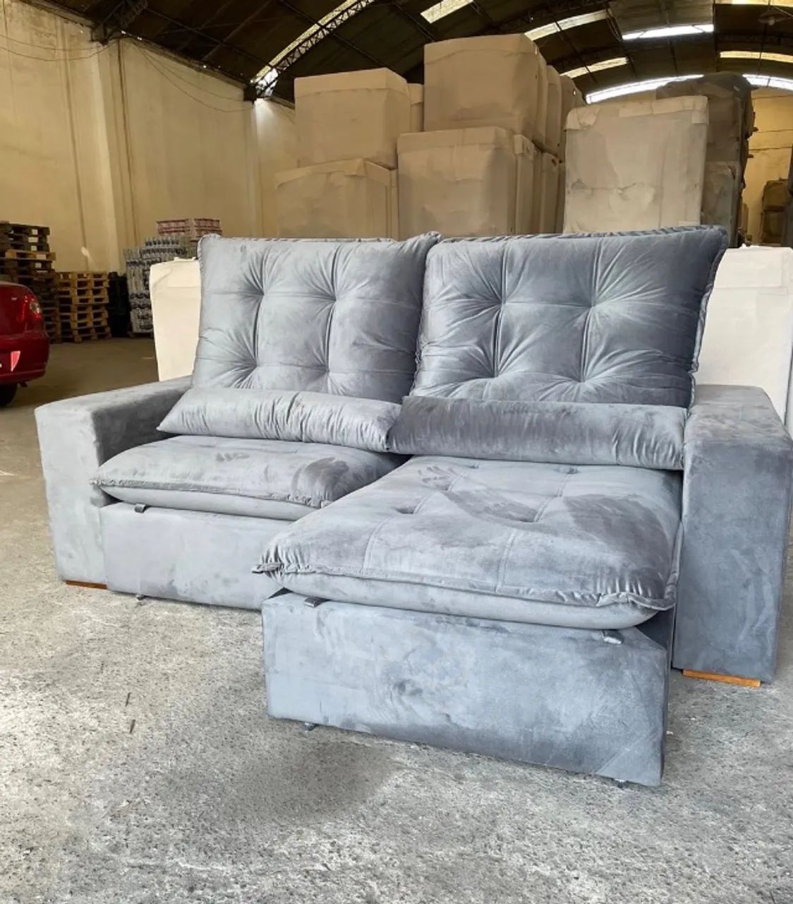 Veneto 2.90 Graphite Reclining Sofa419420961023600641
