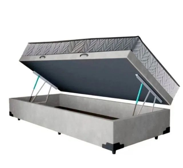Cama Box Baú Solt. + Colchão Espuma D20 88x188x12 - Foto 3