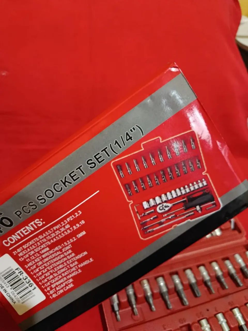 Ratchet Tool Kit, 46-Piece Socket and Bit Set in Carrying Case – For Home, Car, and Motorcycle Use, Brand New
