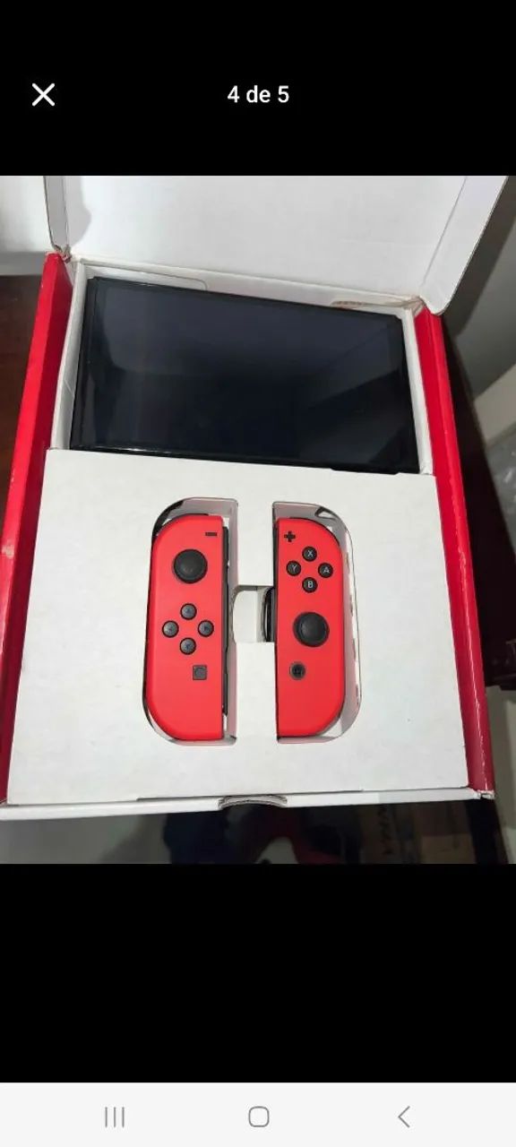 Nintendo switch oled d.e.s.b.l.o.q.u.e.a.d.o vermelho - Foto 4