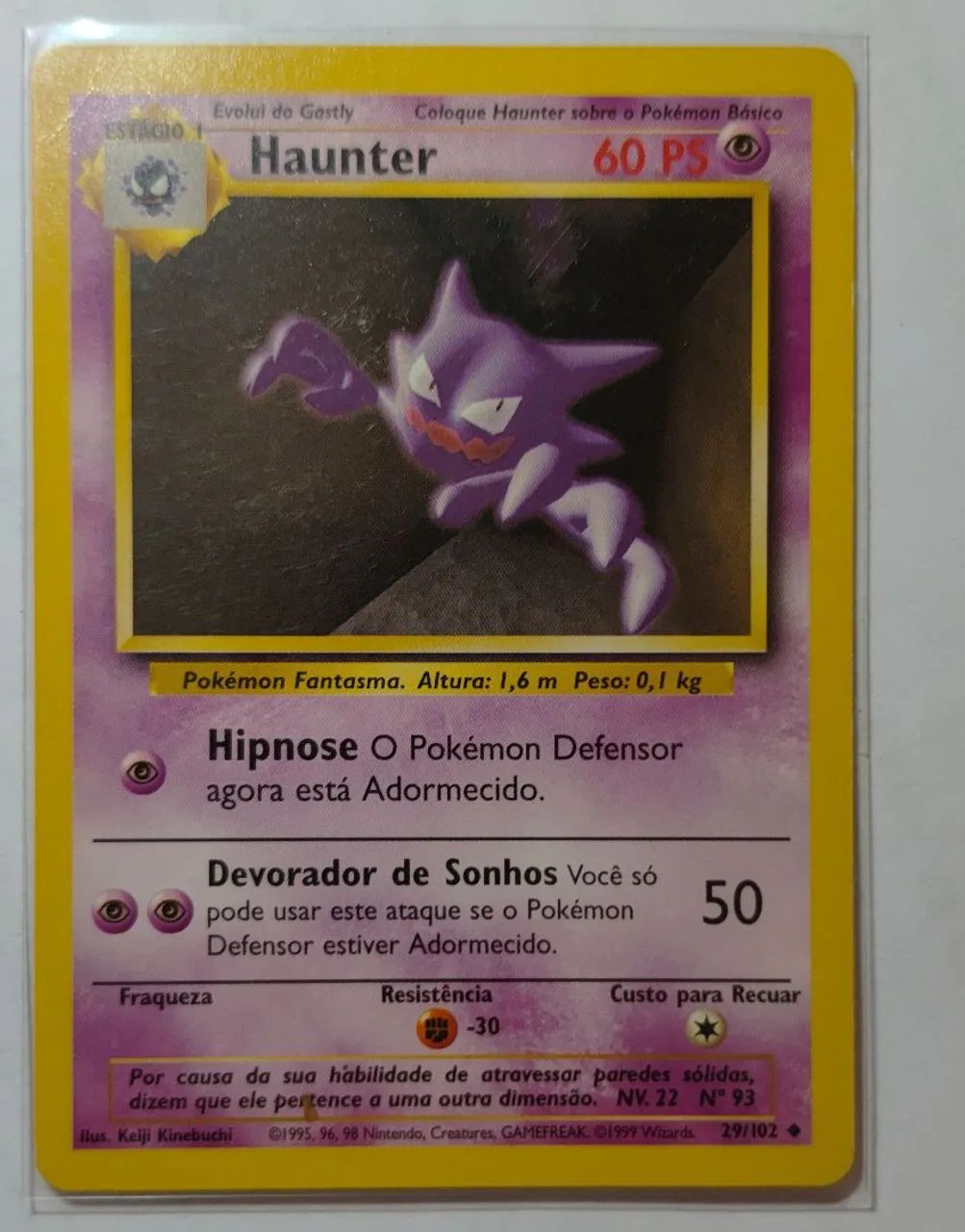 Carta Pokémon Haunter 29/102 base set original SP