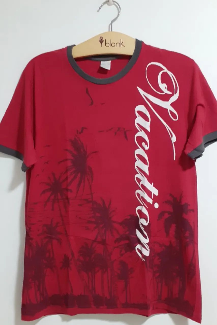 Camiseta Masc vermelha - Foto 4