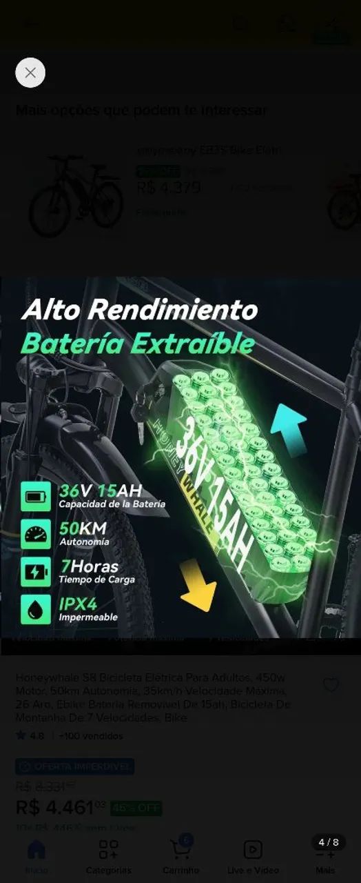 Bicicleta Elétrica  - Foto 5