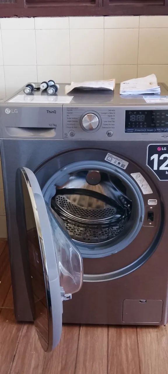 Lava e Seca 12 kg LG smart Titanium inteligência Artificial  - Foto 4