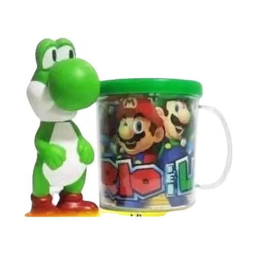 Boneco Yoshi + Caneca 350ml Personalizada -Coleção Super Mario - Loja Coimbra - Entregamos - Foto 4