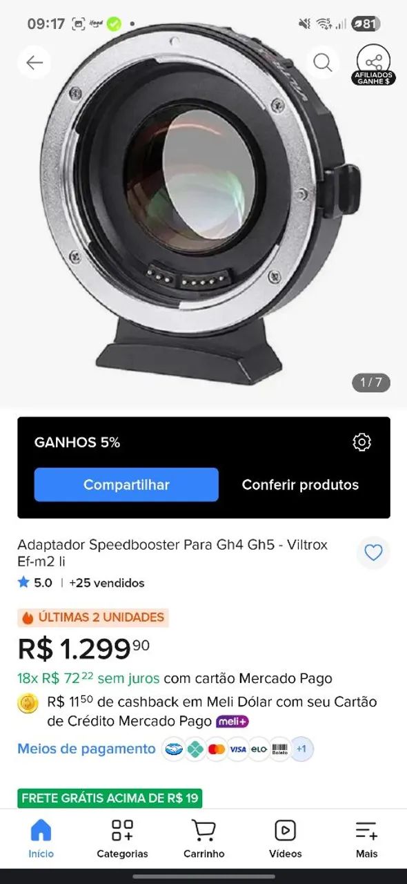 Pra vender RÁPIDO! Kit Câmera Blackmagic 4k - Foto 5